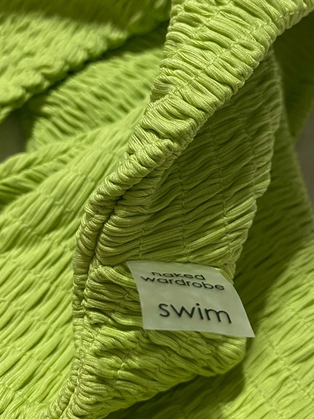 NAKED WARDROBE Bikini NWT Lime Green Size XL